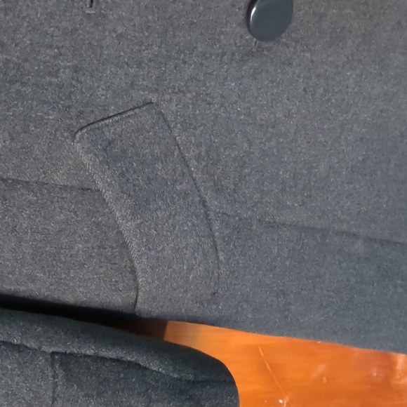 SANDRA AUGELAZZI* 100% wool 3/4 length satin lined 3 button front winter coat - Picture 8 of 14